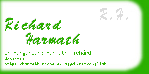 richard harmath business card